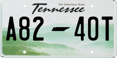 TN license plate A8240T