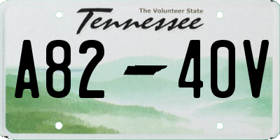 TN license plate A8240V