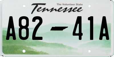 TN license plate A8241A