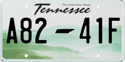 TN license plate A8241F