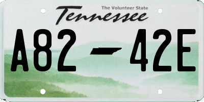 TN license plate A8242E