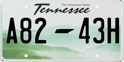 TN license plate A8243H