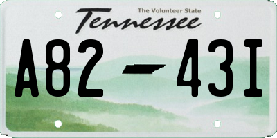 TN license plate A8243I
