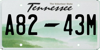 TN license plate A8243M