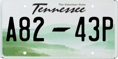 TN license plate A8243P