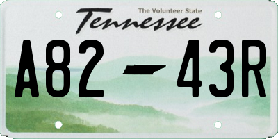 TN license plate A8243R