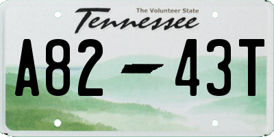 TN license plate A8243T