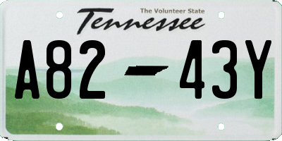 TN license plate A8243Y