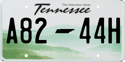 TN license plate A8244H