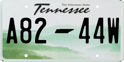 TN license plate A8244W