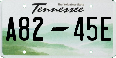 TN license plate A8245E