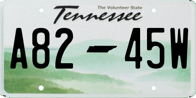 TN license plate A8245W