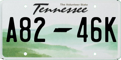 TN license plate A8246K