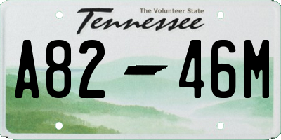 TN license plate A8246M