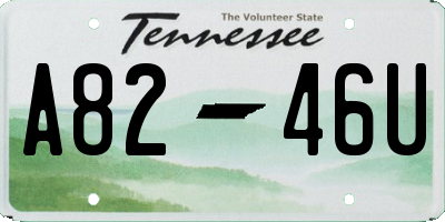 TN license plate A8246U