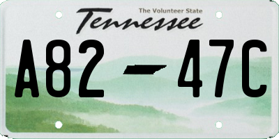 TN license plate A8247C