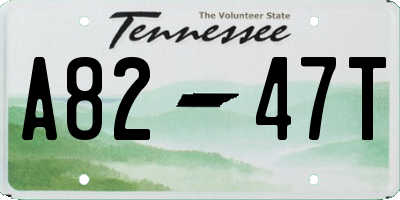 TN license plate A8247T