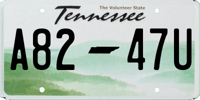 TN license plate A8247U