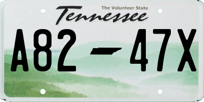 TN license plate A8247X