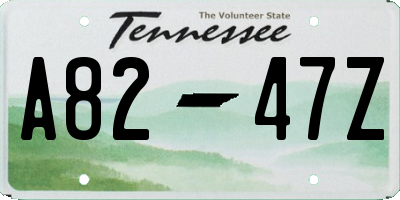 TN license plate A8247Z