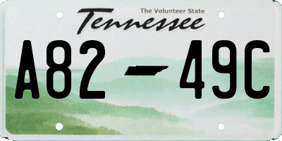 TN license plate A8249C