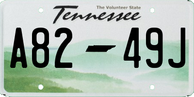 TN license plate A8249J