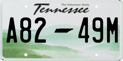 TN license plate A8249M