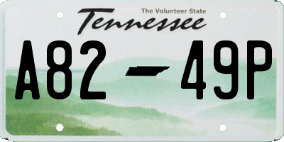 TN license plate A8249P