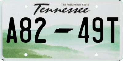 TN license plate A8249T