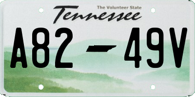TN license plate A8249V