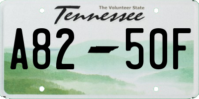 TN license plate A8250F
