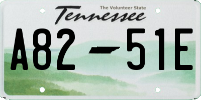 TN license plate A8251E