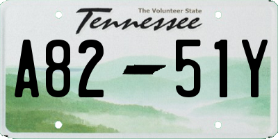 TN license plate A8251Y