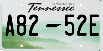 TN license plate A8252E