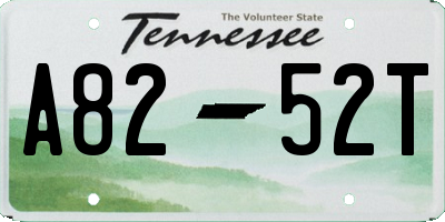 TN license plate A8252T
