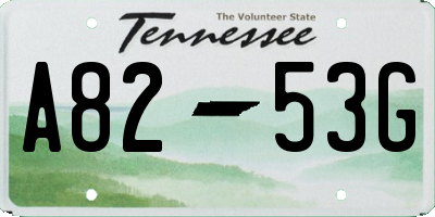 TN license plate A8253G