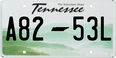 TN license plate A8253L