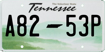 TN license plate A8253P