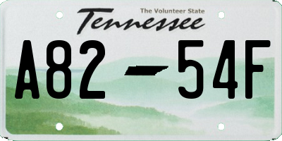TN license plate A8254F