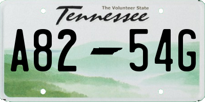 TN license plate A8254G