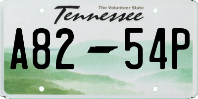 TN license plate A8254P