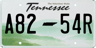TN license plate A8254R