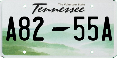 TN license plate A8255A