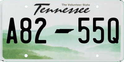 TN license plate A8255Q