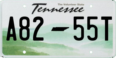 TN license plate A8255T