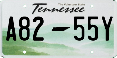 TN license plate A8255Y