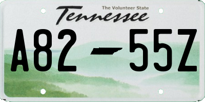 TN license plate A8255Z