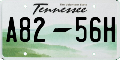 TN license plate A8256H