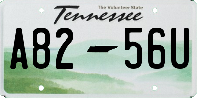 TN license plate A8256U