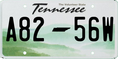 TN license plate A8256W